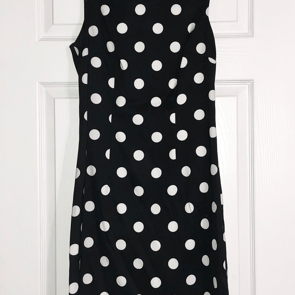Worn 1x AGB Classy Black & White Polka Dot Dress